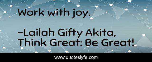 Work with joy.