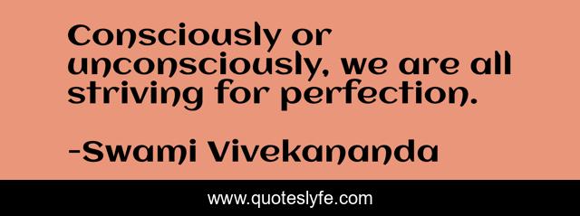 Consciously or unconsciously, we are all striving for perfection.