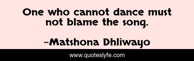One who cannot dance must not blame the song.