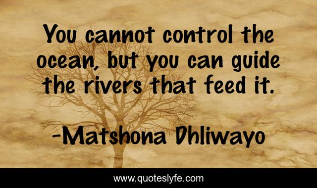 You cannot control the ocean, but you can guide the rivers that feed it.