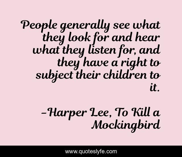 People generally see what they look for and hear what they listen for, and they have a right to subject their children to it.