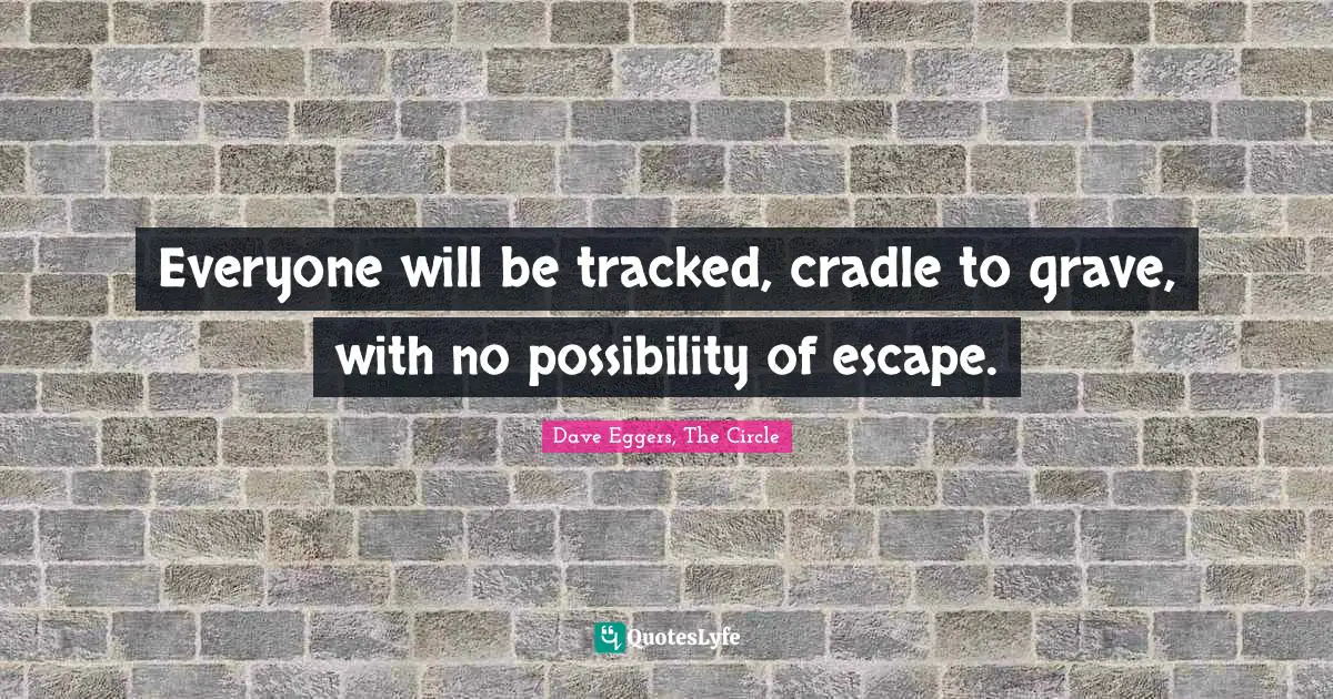 Everyone will be tracked, cradle to grave, with no possibility of escape.