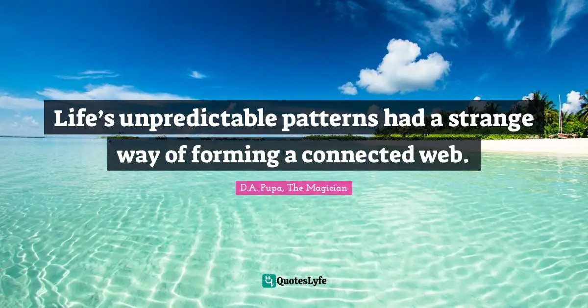 Life’s unpredictable patterns had a strange way of forming a connected web.