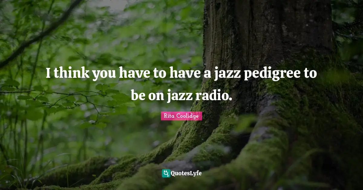Radio Quotes: "I think you have to have a jazz pedigree to be on jazz radio."