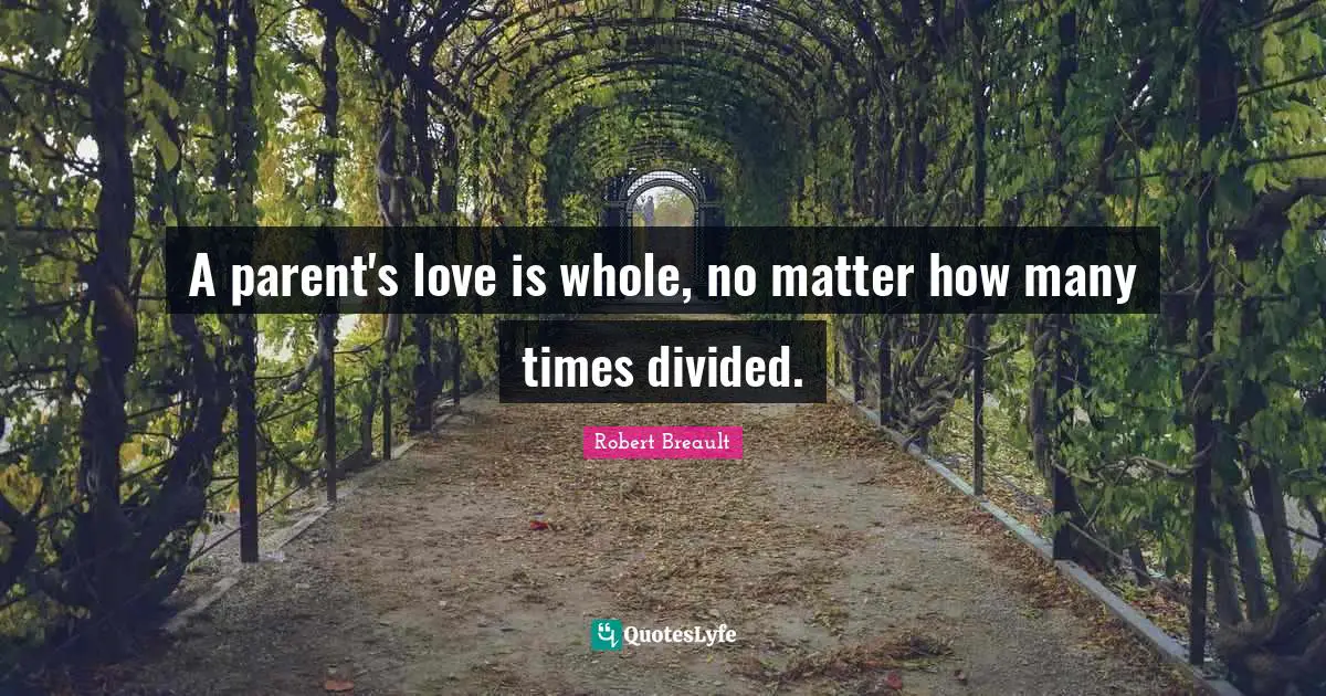 A parent's love is whole, no matter how many times divided.