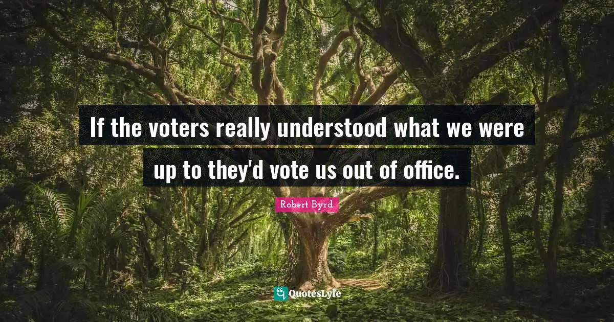 Term Limits Quotes: "If the voters really understood what we were up to they'd vote us out of office."