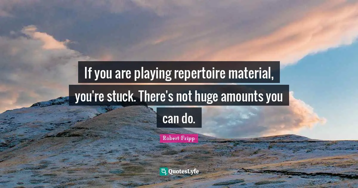 If you are playing repertoire material, you're stuck. There's not huge amounts you can do.