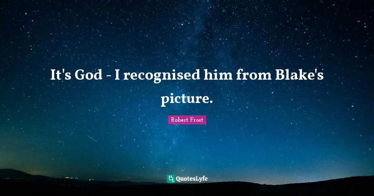 It's God - I recognised him from Blake's picture.