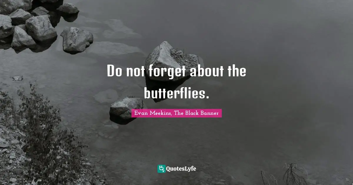 Do not forget about the butterflies.