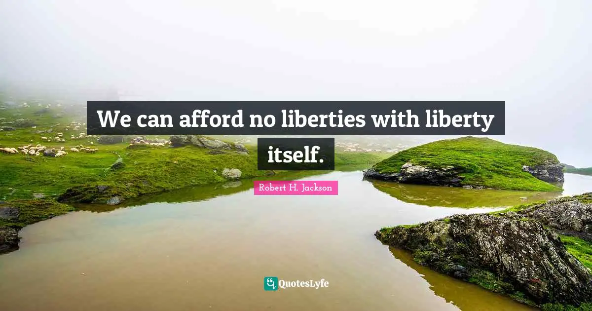 We can afford no liberties with liberty itself.