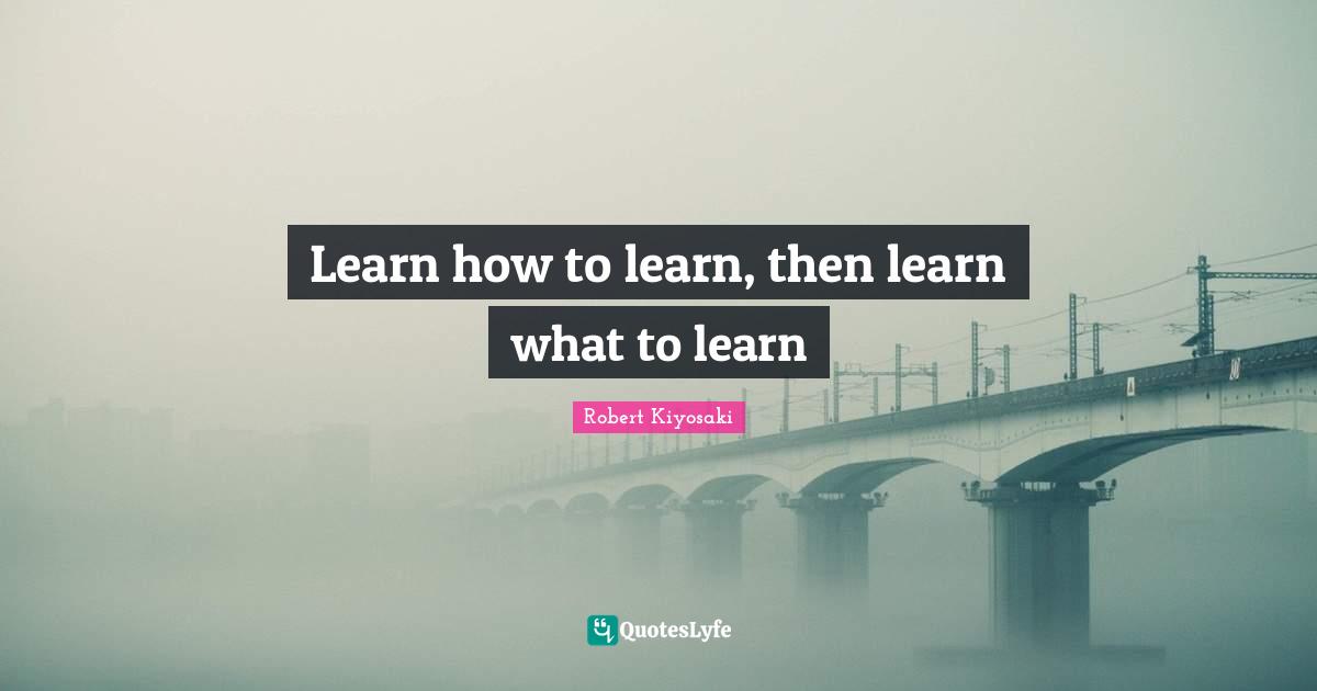 Learn how to learn, then learn what to learn