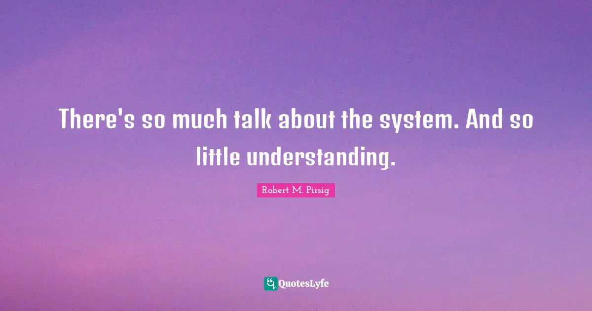 There's so much talk about the system. And so little understanding.