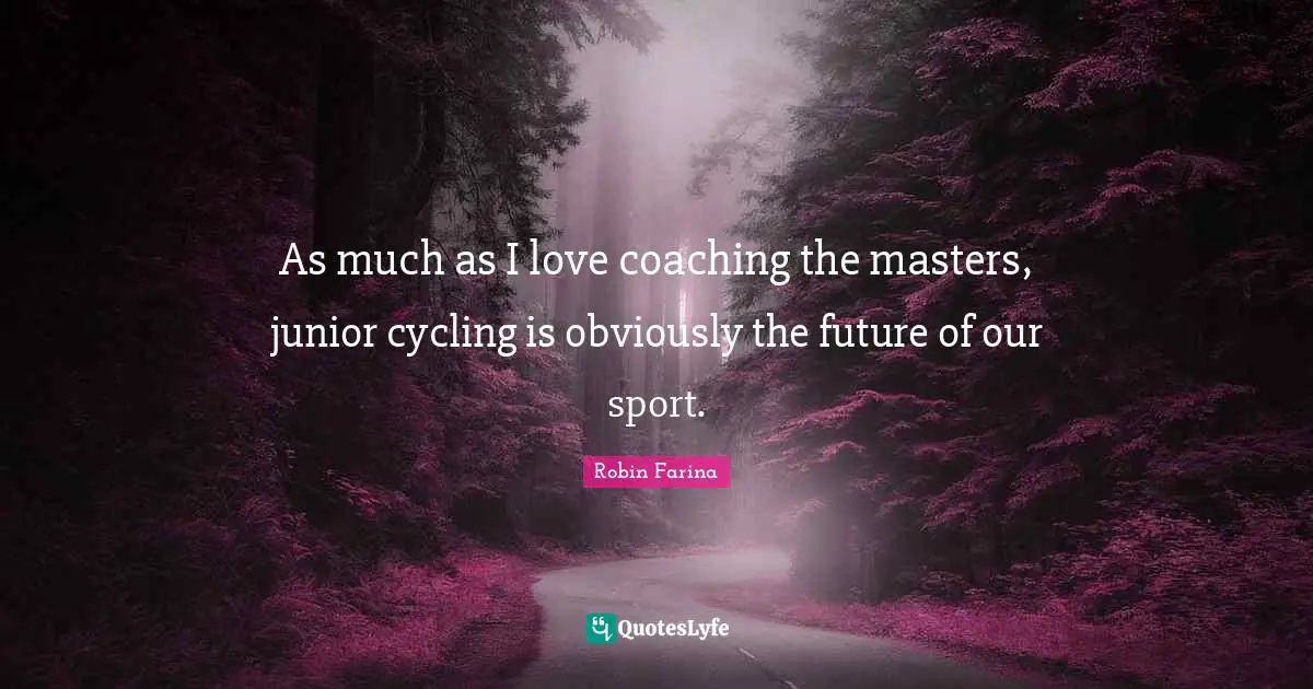 As much as I love coaching the masters, junior cycling is obviously the future of our sport.
