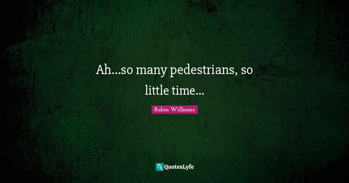 Ah...so many pedestrians, so little time...