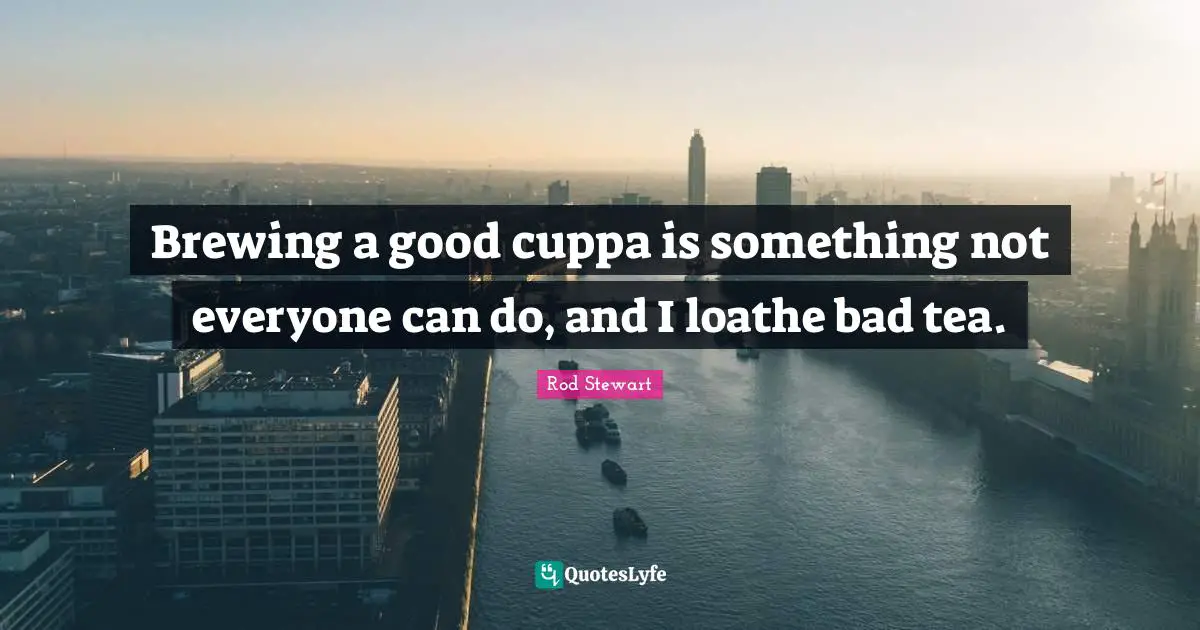 Brewing a good cuppa is something not everyone can do, and I loathe bad tea.
