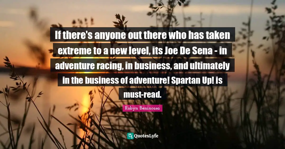 If there's anyone out there who has taken extreme to a new level, its Joe De Sena - in adventure racing, in business, and ultimately in the business of adventure! Spartan Up! is must-read.