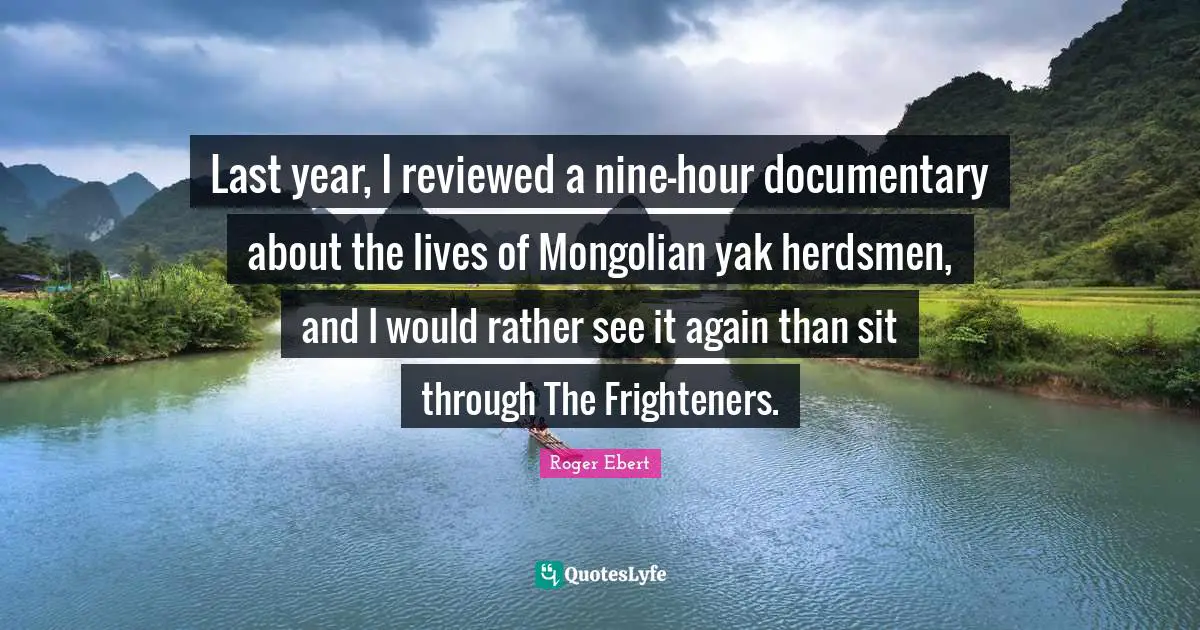 Last year, I reviewed a nine-hour documentary about the lives of Mongolian yak herdsmen, and I would rather see it again than sit through The Frighteners.