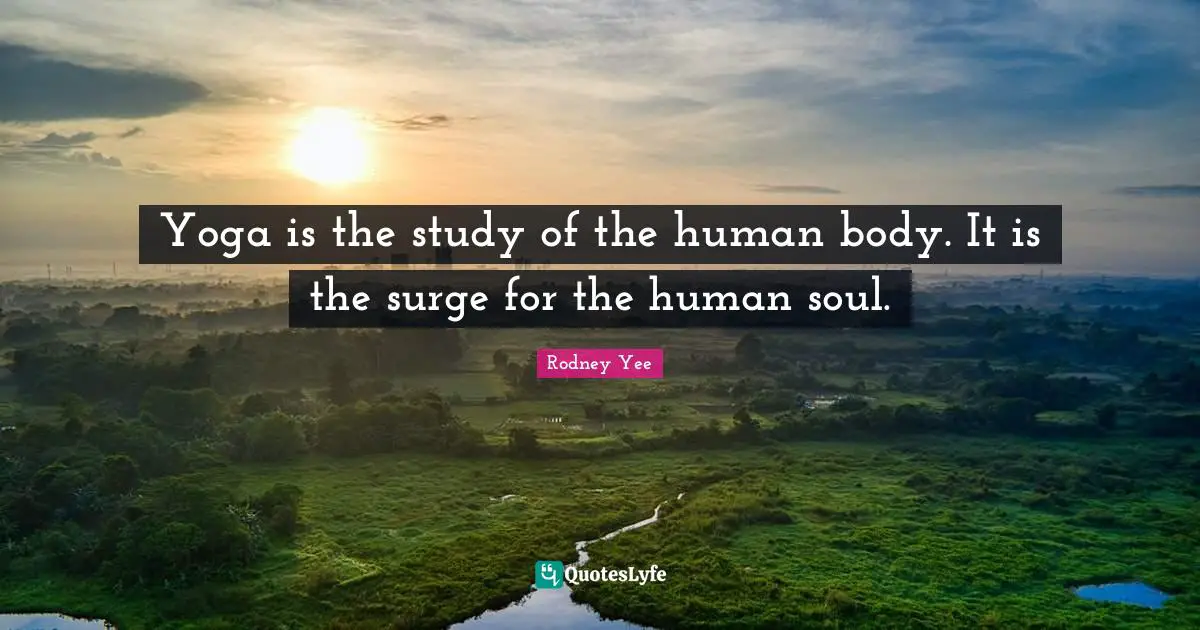 Yoga is the study of the human body. It is the surge for the human soul.