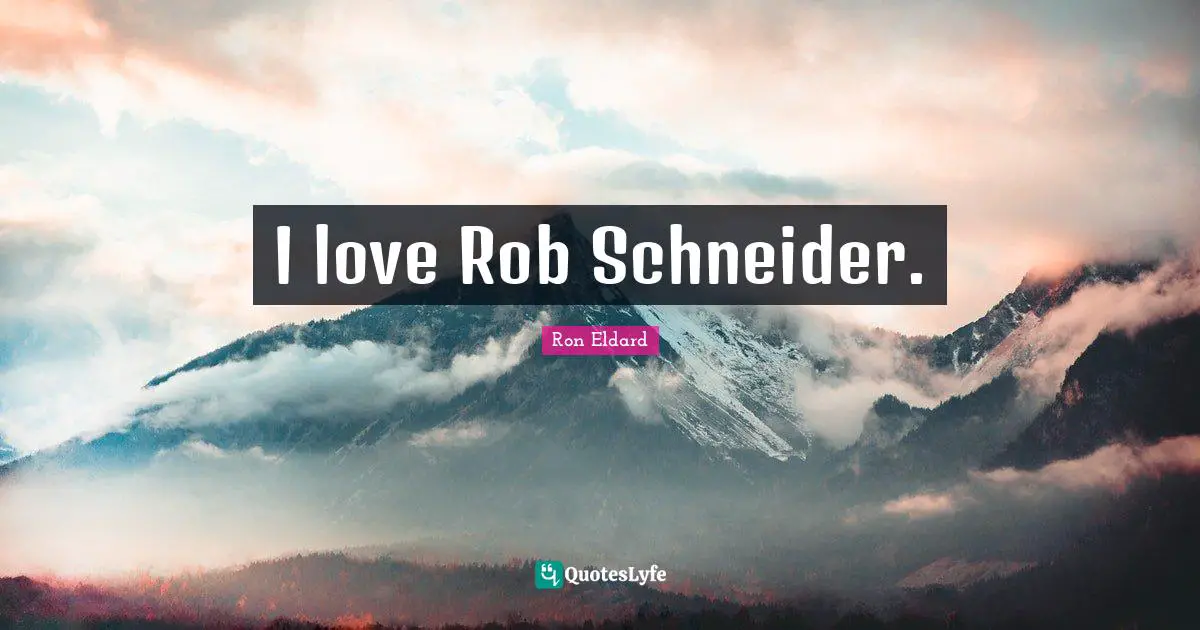 I love Rob Schneider.