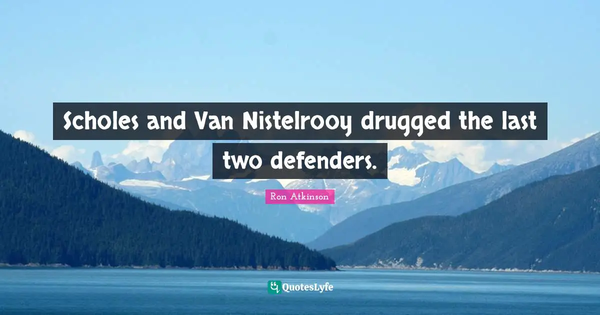 Scholes and Van Nistelrooy drugged the last two defenders.