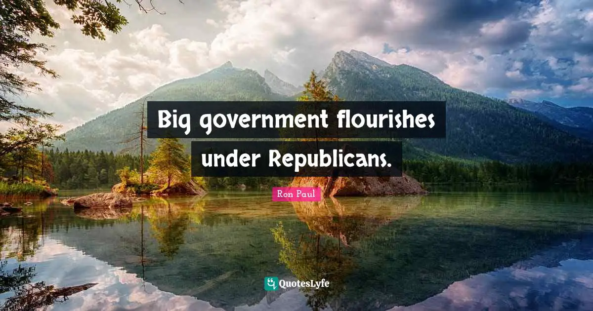 Big government flourishes under Republicans.