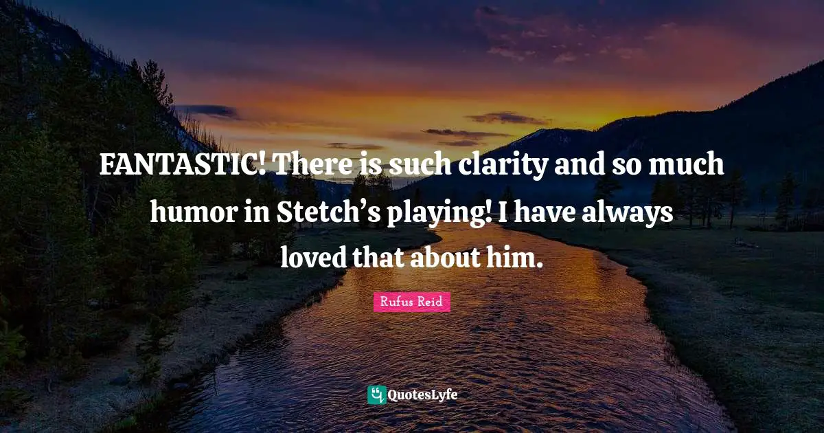 FANTASTIC! There is such clarity and so much humor in Stetch’s playing! I have always loved that about him.