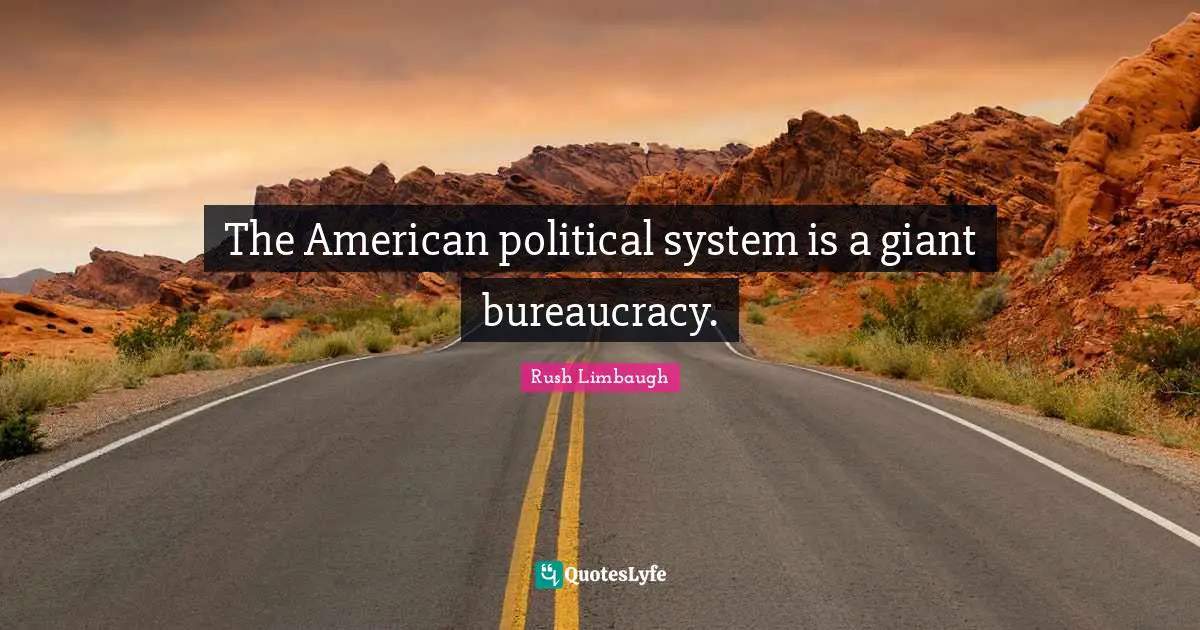 The American political system is a giant bureaucracy.