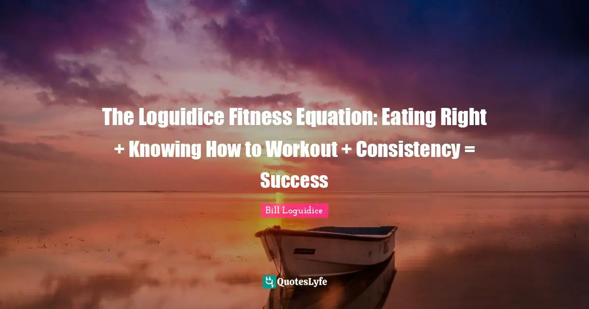 The Loguidice Fitness Equation: Eating Right + Knowing How to Workout + Consistency = Success