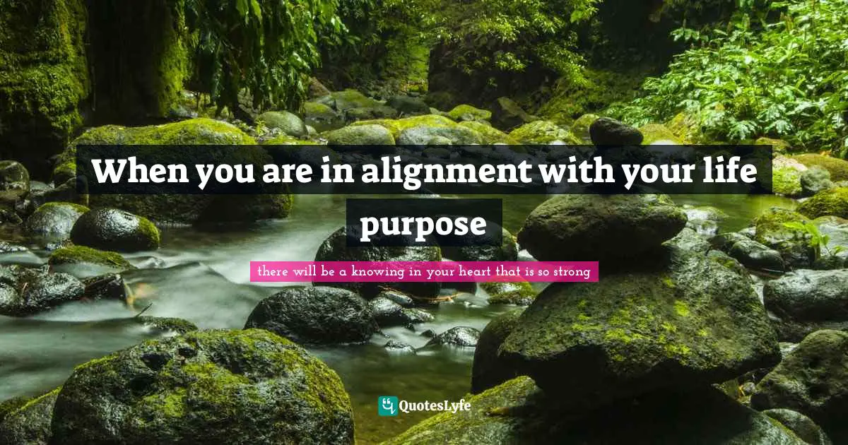 When you are in alignment with your life purpose