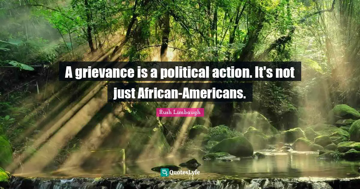 Grievance Quotes: "A grievance is a political action. It's not just African-Americans."