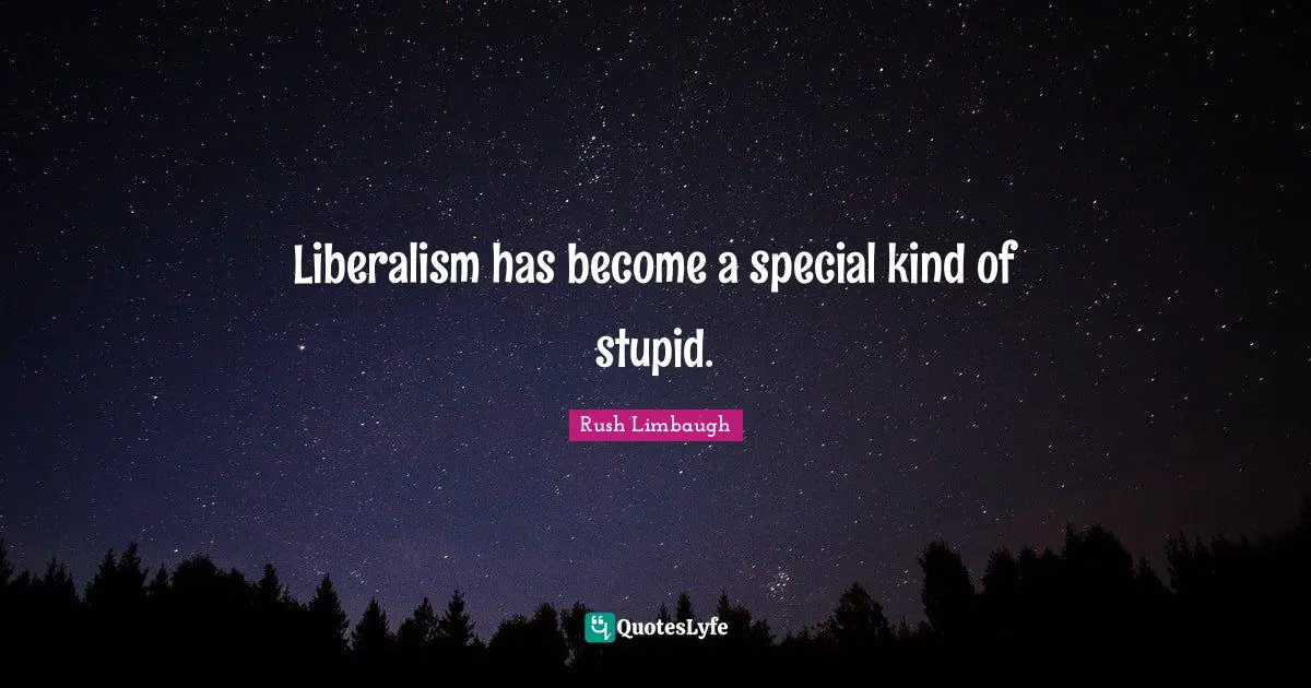 Liberalism has become a special kind of stupid.