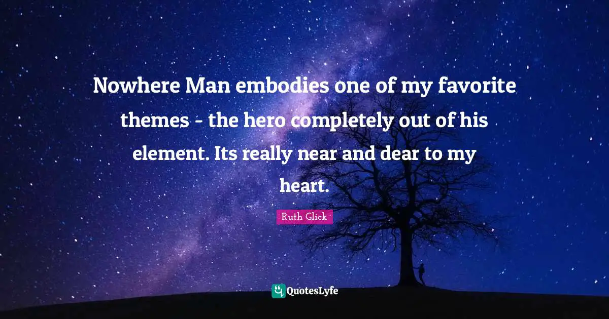 Nowhere Man embodies one of my favorite themes - the hero completely out of his element. Its really near and dear to my heart.