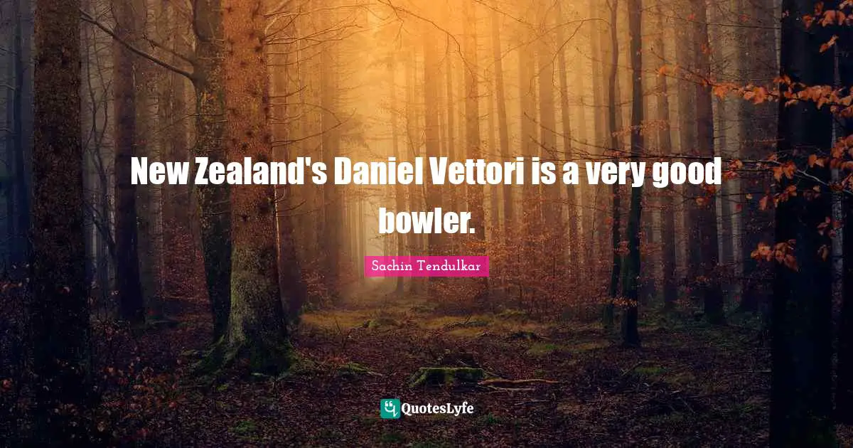 New Zealand's Daniel Vettori is a very good bowler.