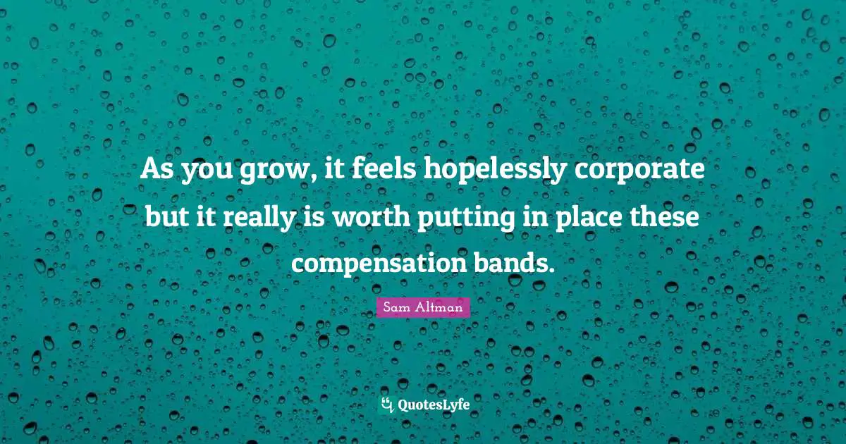 As you grow, it feels hopelessly corporate but it really is worth putting in place these compensation bands.