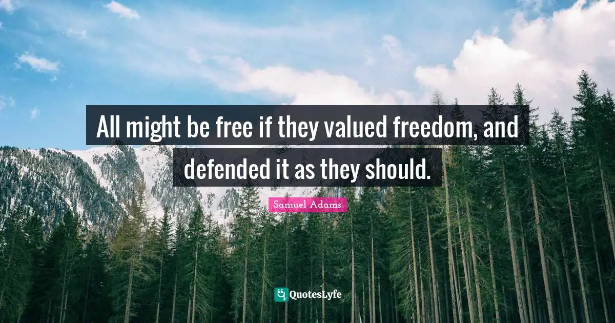 All might be free if they valued freedom, and defended it as they should.