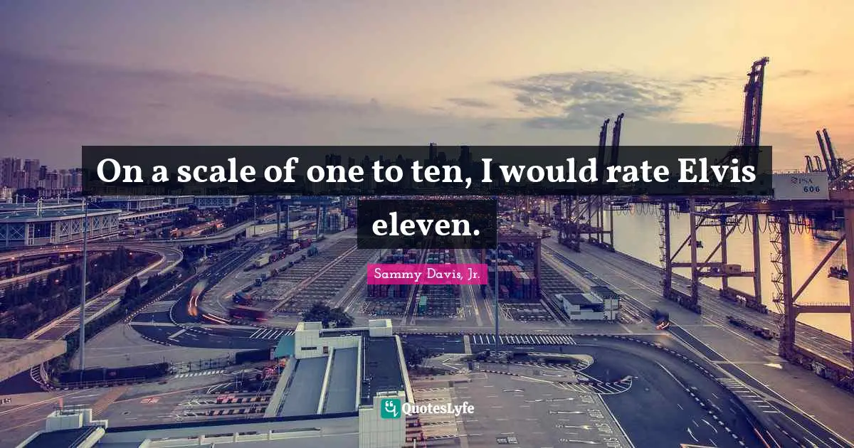 On a scale of one to ten, I would rate Elvis eleven.