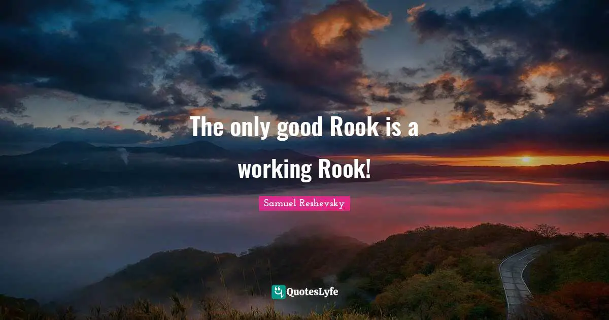 The only good Rook is a working Rook!