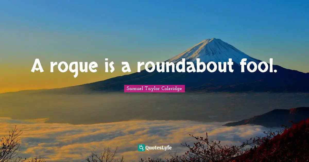 A rogue is a roundabout fool.