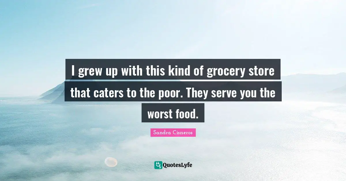 I grew up with this kind of grocery store that caters to the poor. They serve you the worst food.