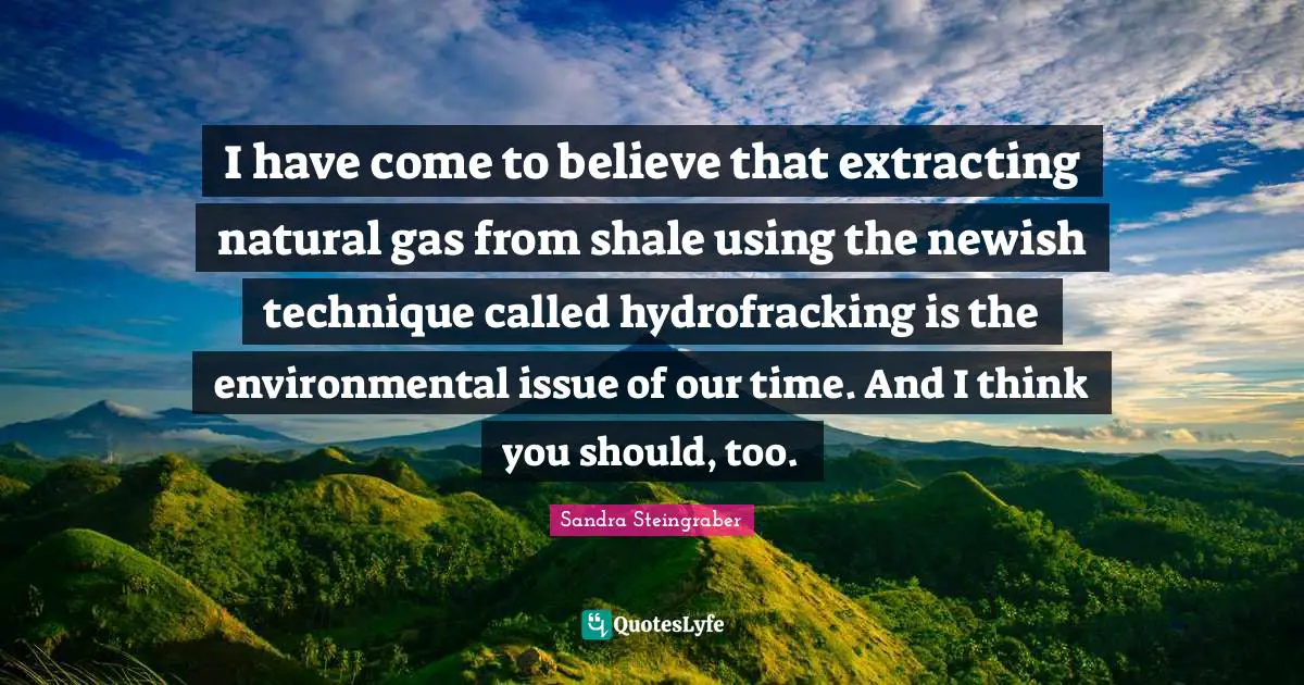 I have come to believe that extracting natural gas from shale using the newish technique called hydrofracking is the environmental issue of our time. And I think you should, too.