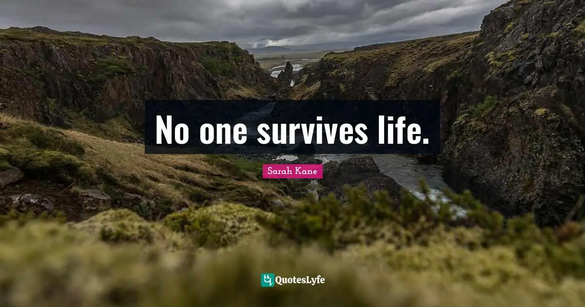 No one survives life.