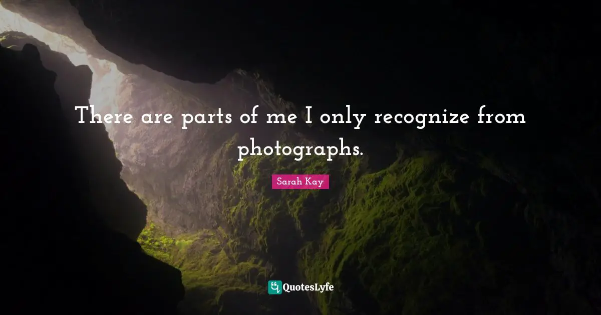 There are parts of me I only recognize from photographs.