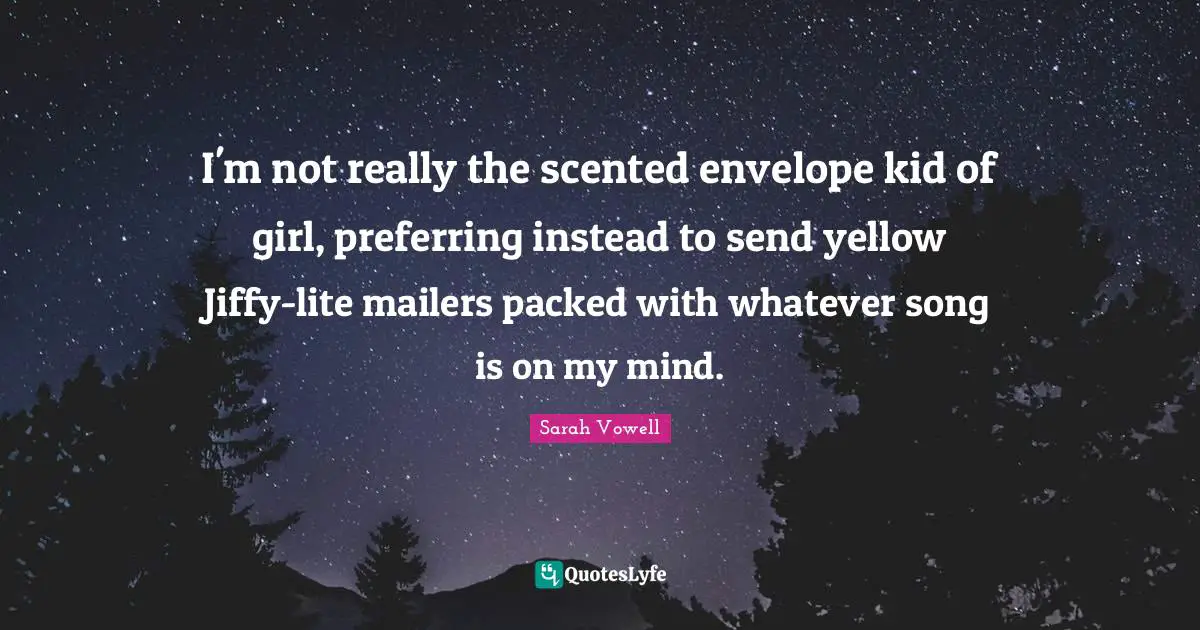 I'm not really the scented envelope kid of girl, preferring instead to send yellow Jiffy-lite mailers packed with whatever song is on my mind.