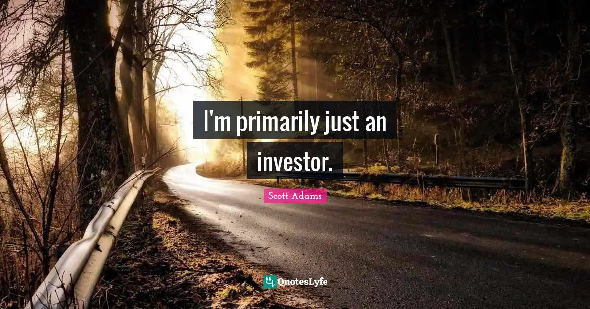 I'm primarily just an investor.