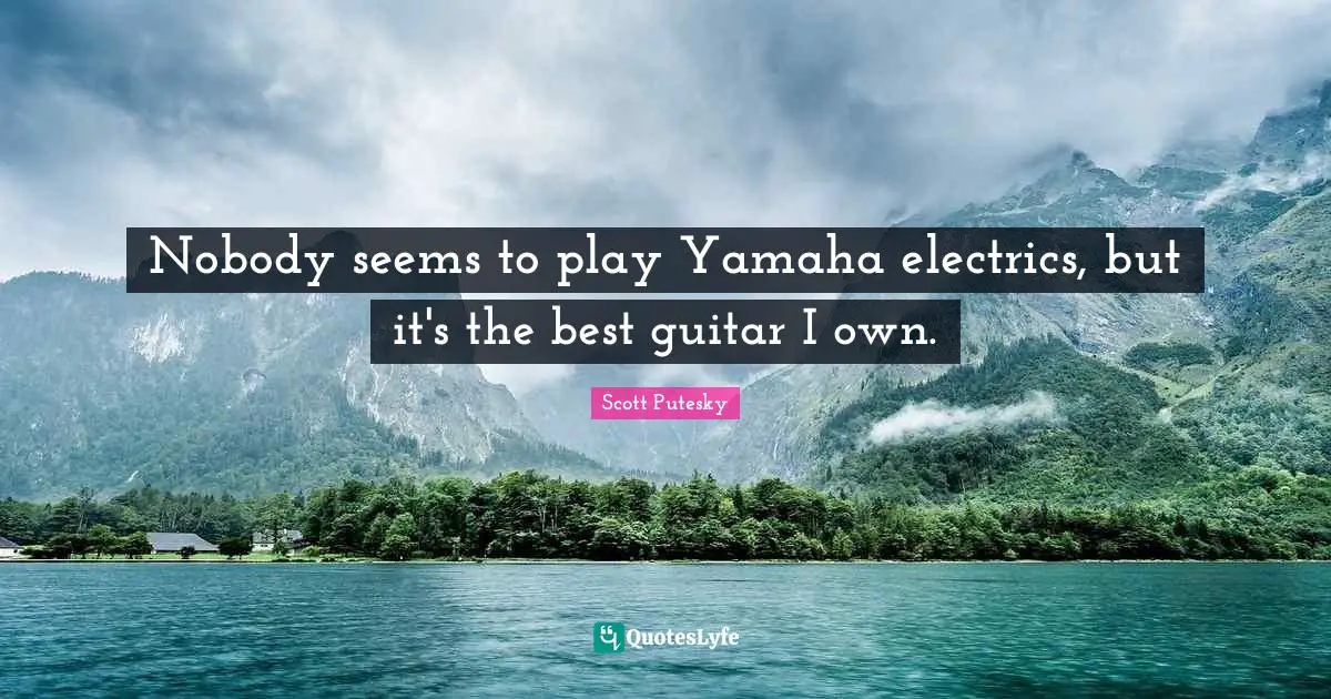 Nobody seems to play Yamaha electrics, but it's the best guitar I own.