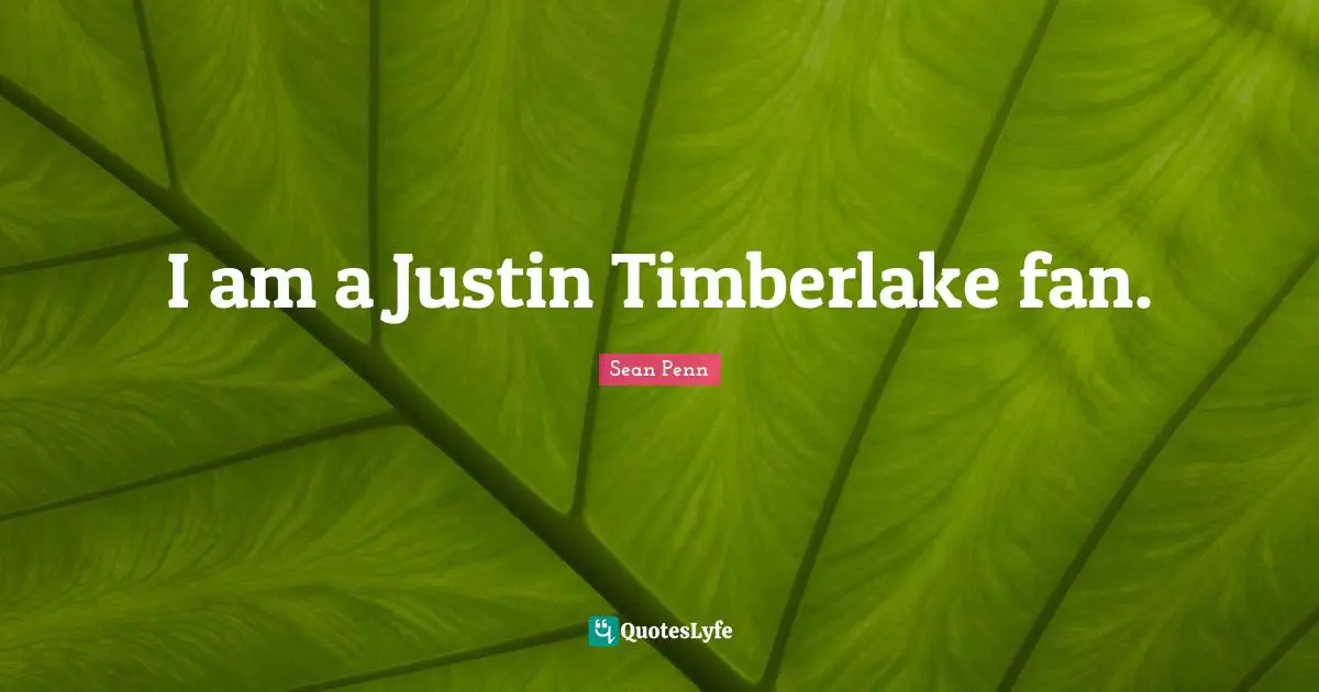 I am a Justin Timberlake fan.