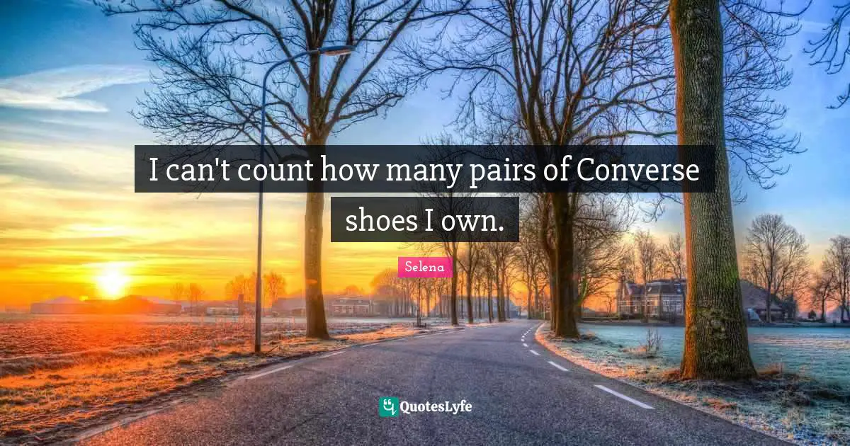 I can't count how many pairs of Converse shoes I own.