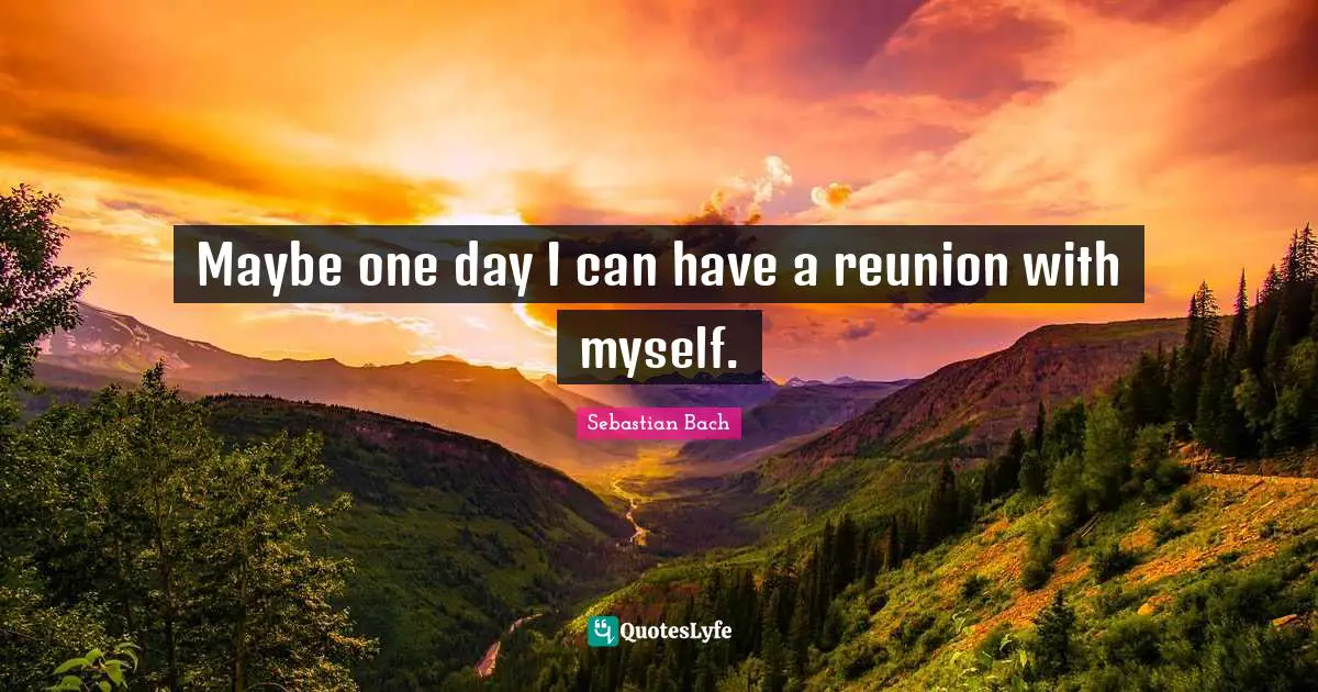 SebastiAn Quotes: "Maybe one day I can have a reunion with myself."