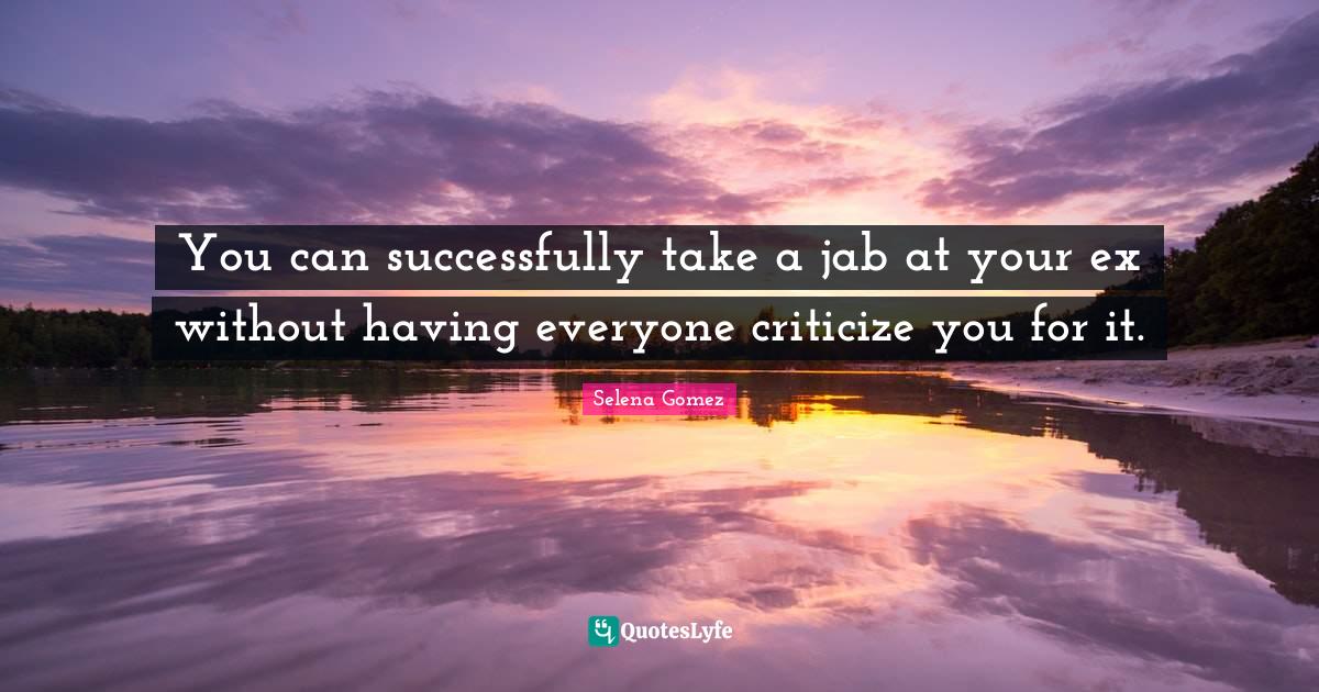 You can successfully take a jab at your ex without having everyone cri