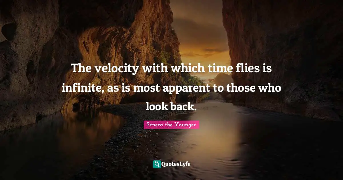 Time Flies Quotes: "The velocity with which time flies is infinite, as is most apparent to those who look back."